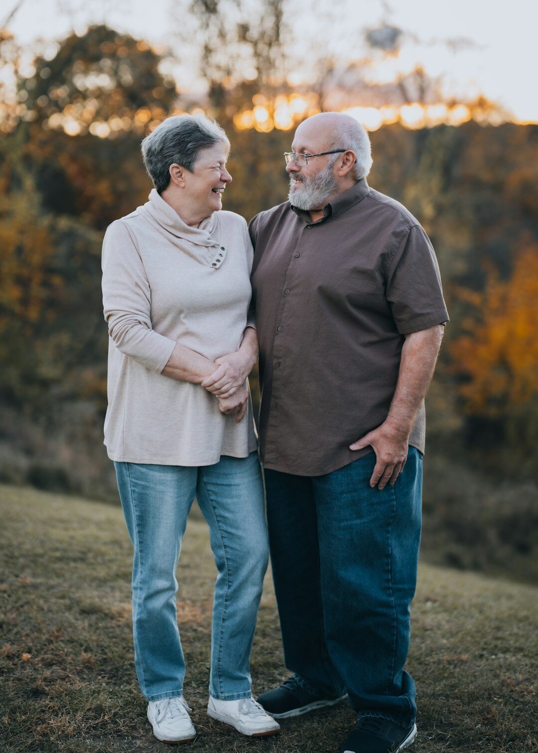 senior couple smiling