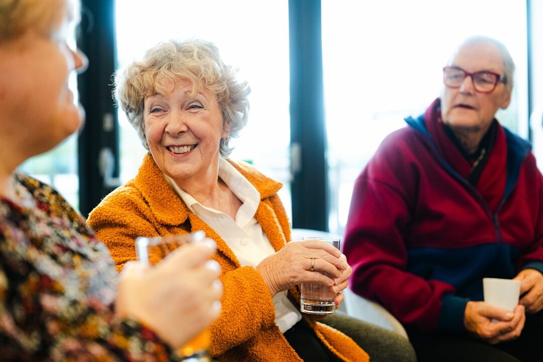 seniors laughing together