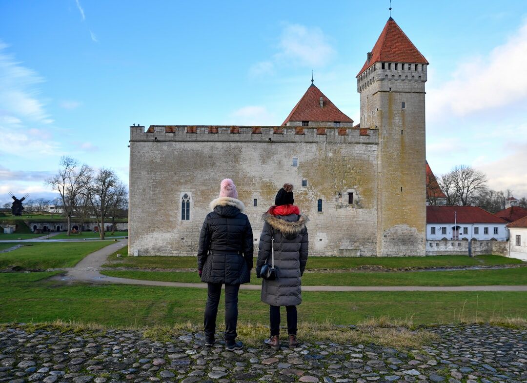 Slovak seniors on a guided tour at a historic castle