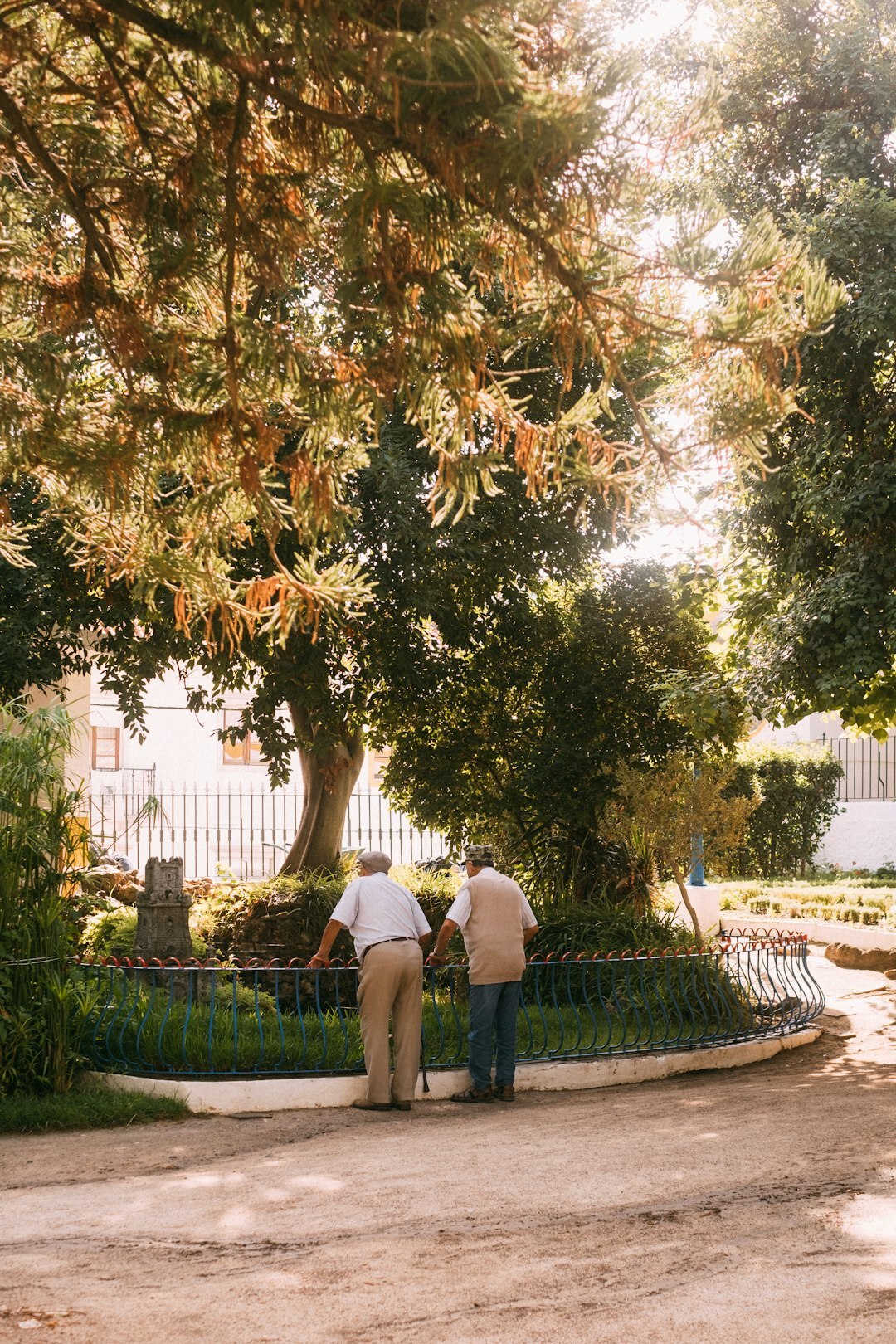 senior walking in park